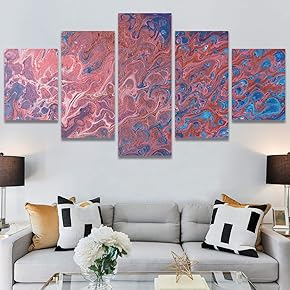 SIGNWIN 5 Panel Canvas Wall Art Modern Art...