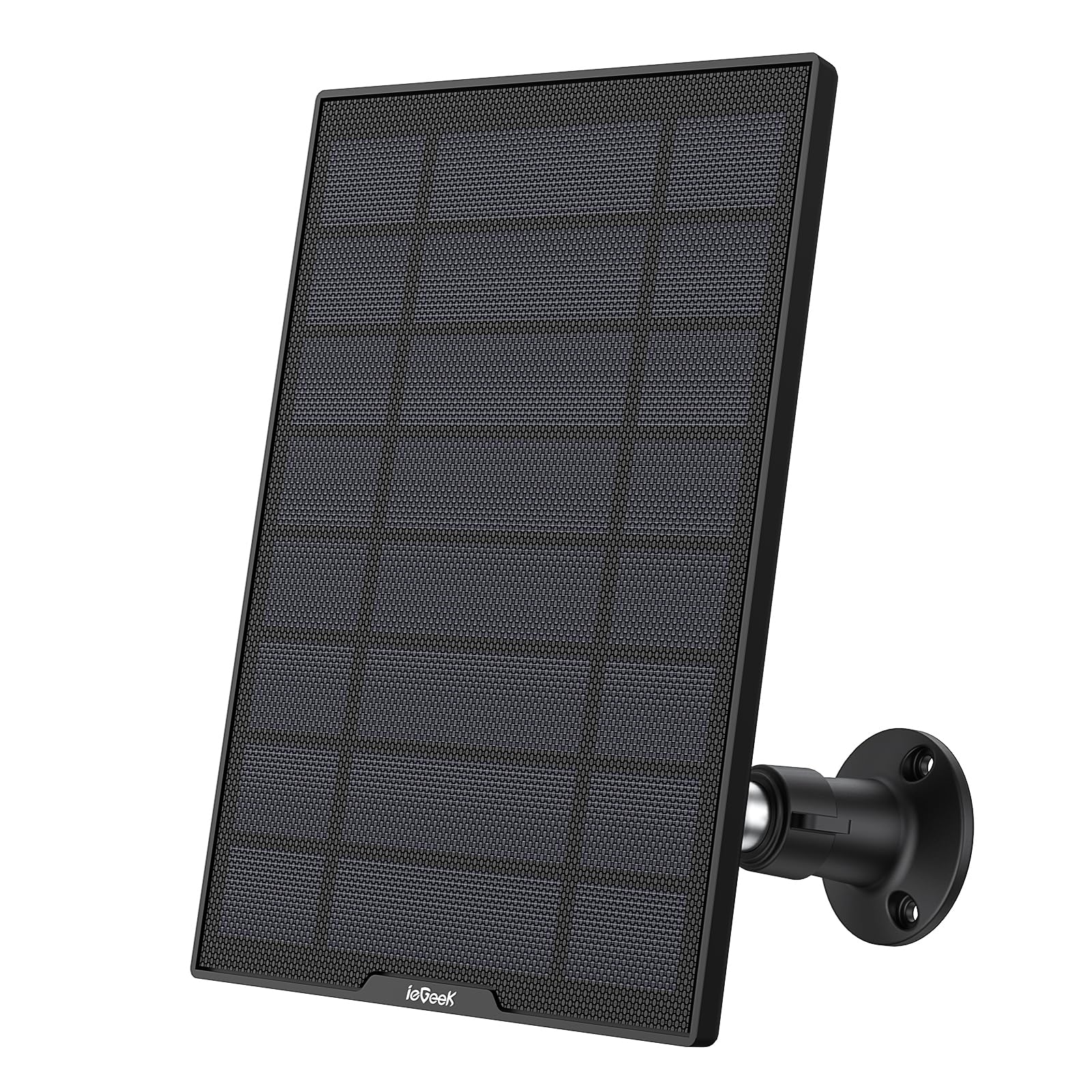 ieGeek Solar Panel with 3 Meters Type-C Charging Cable and 360° Bracket, Compatible with All Model of ieGeek Rechargeable Battery Security Cameras ZS-GX1S, ZS-GX2S, ZS-GX3S, ZS-GX4S, ZS-GQ1, DQ201