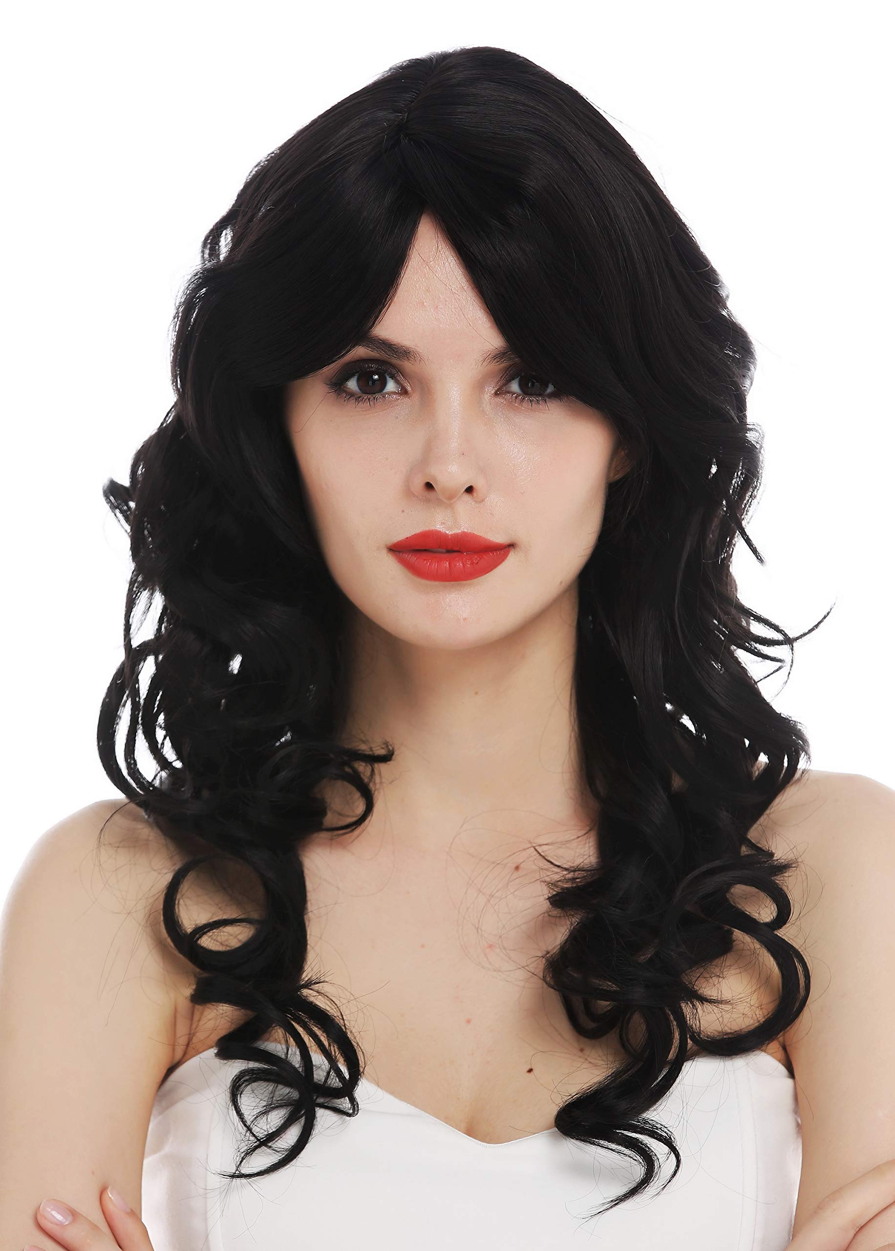 WIG ME UP - R-088-1B wig women's wig long curls curly parting black