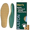 Fulton Custom Molding Cork Shoe Inserts for Men - Pain Relief Orthotic Insoles for All Day Comfort with Plantar Fasciitis Arch Support - Arch Support Inserts Flat Feet to High Arch