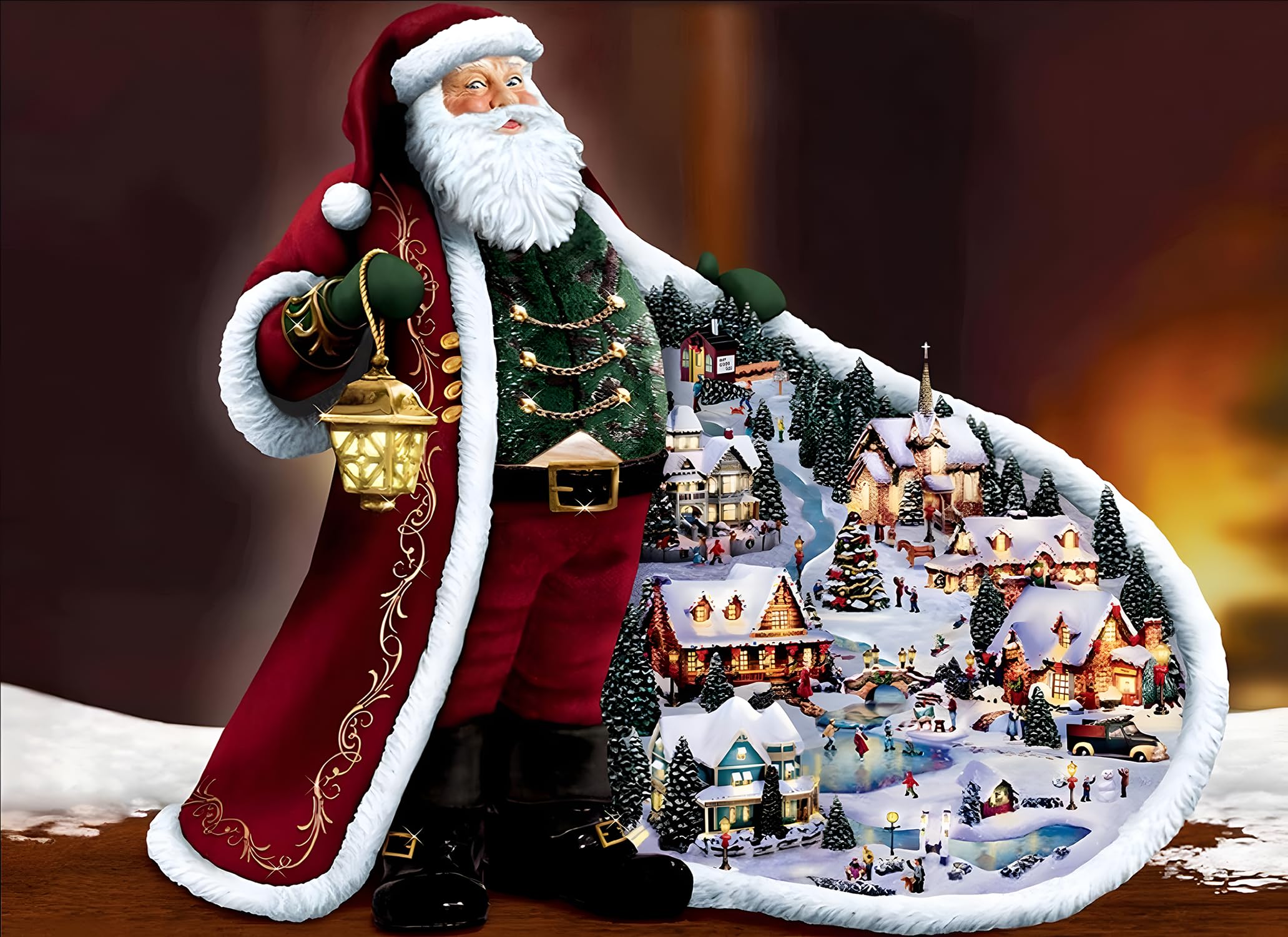 MXJSUA DIY 5D Diamond Painting by Number Kits Full Drill Diamond Painting Kits for Adults Christmas Rhinestone Diamond Art Pictures Arts Craft Gem Painting for Home Wall Decor Santa Claus 30x40cm