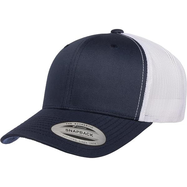 1973-77 Ford F150 Pickup Truck Outline Flexfit Hat - Navy Blue Mesh Trucker Cap, One Size
