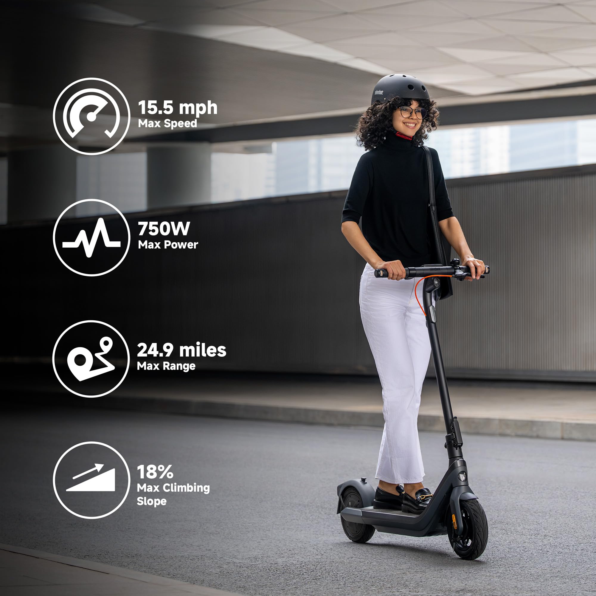 Segway Ninebot E2 Plus II/E2 Pro/E3 Pro Electric Scooter, 15.5–20 MPH, Long Range, Dual Elastomer Suspension (E3 Pro only), Foldable Adult Scooter, UL 2272 & 2271 Certified