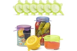 Orblue Silicone Stretch Lids 6-Pack Small for Fresh Food Storage - Seal in Flavors, Keep Food Fresh and Reduce Waste Lime Green