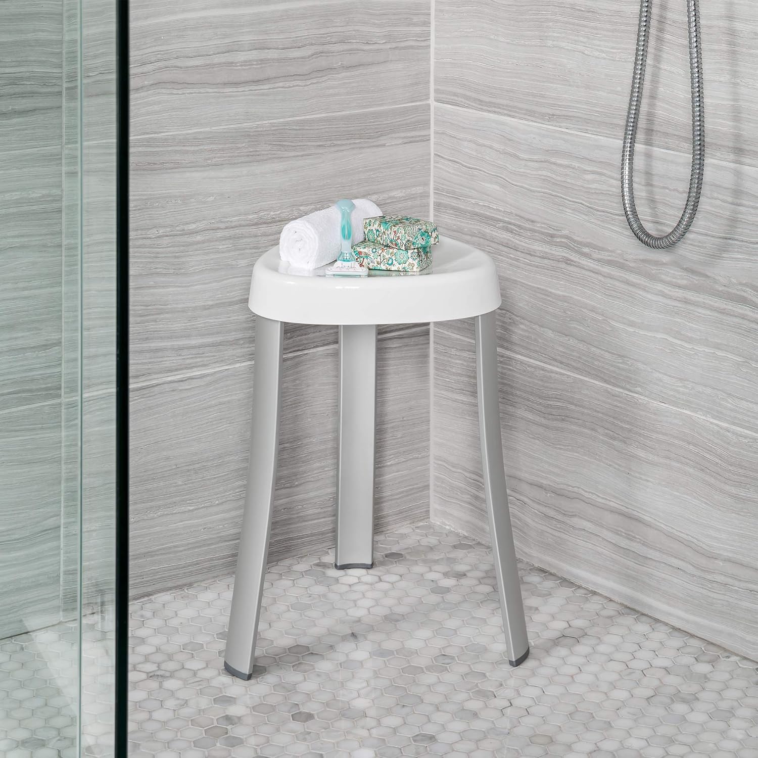 Better Living Products Better Living Spa Seat, Dimensions (w x d x h): 15.25" x 15.25" x 18" Weight: 2.5 lbs, White