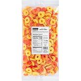 Kervan Peach Rings, Sour Gummy Candy, 5 lb Bulk Bag | Peach-flavored sour gummy rings with a soft, chewy texture for parties, candy buffets and sharing