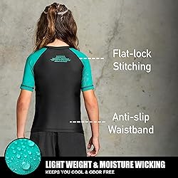 Elite Sports Kids Jiu Jitsu BJJ Rash Guard, Short