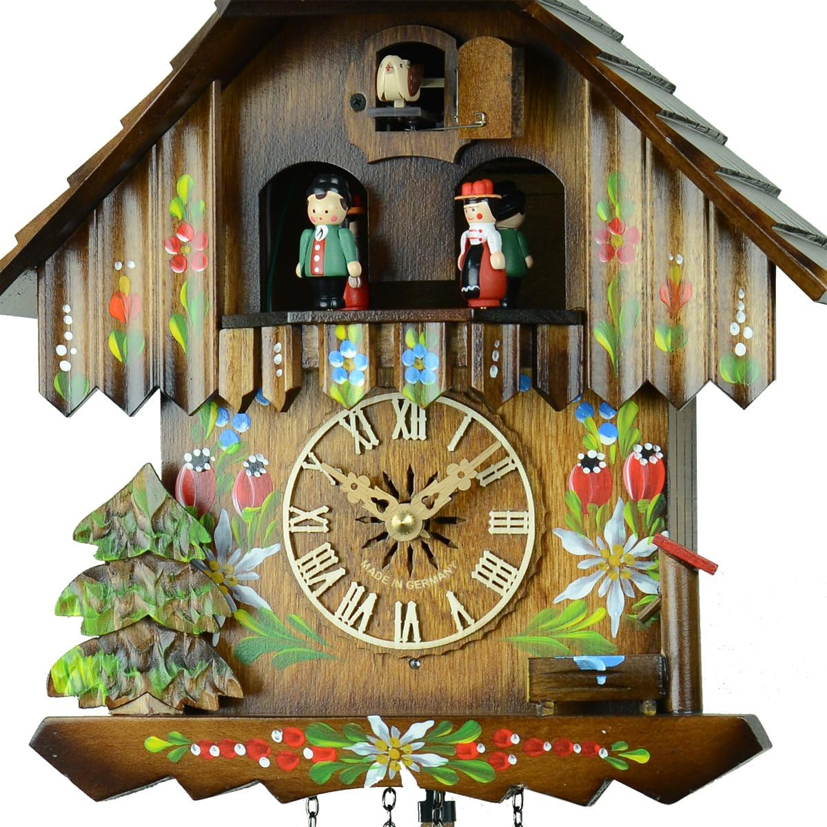 Amazon Co Jp 新ムーブメント音量調整付 クォーツ式鳩時計カッコー時計 森の時計山小屋クロック430 6qmt ホーム キッチン