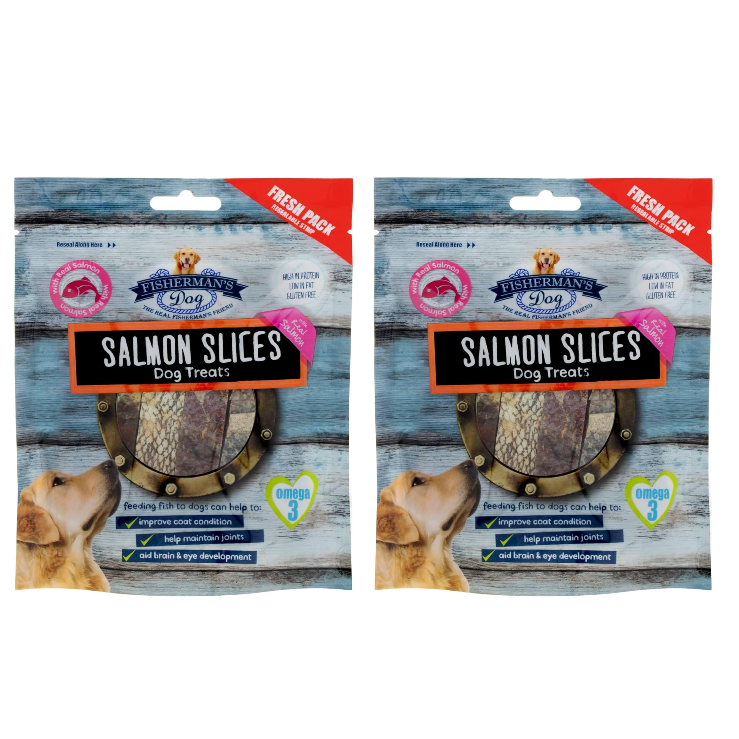 Fisherman's Dog Treats 100g Each (Salmon Slices) 2x