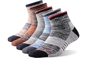 FEIDEER Men's Hiking Walking Socks, Multi-Pack Wicking Cushioned Outdoor Recreation Hiking Socks