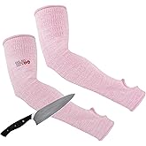 GOL-SIV Arm Protectors For Thin Skin And Bruising, Cut Resistant Sleeves For Men Women, A5 Level Pink Arm Sleeve For Gardening (Pink, 17.7 In)