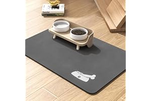 PADOOR Pet Feeding Mat-Absorbent Dog Food Mat-No Stains Dog Mat for Food and Water-Quick Dry Dog Bowl Mat-Pet Food Mat Cat Food Mat-Pet Supplies Dog Accessories-Dog Water Bowl for Messy Drinkers