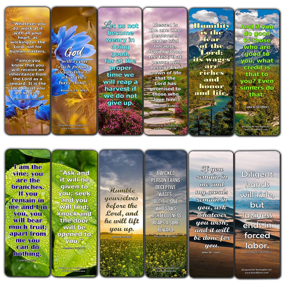 Bible Verses about Reward Bookmarks (60-Pack)