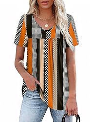 WEESO Womens Summer Tops Loose Fit Dressy V Neck