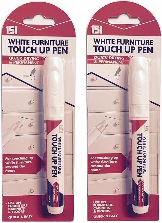 2 x White Furniture Touch Up Pen Marker Permanent Remove Marks Use On