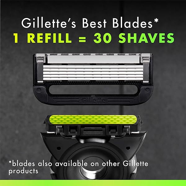 GILLETTE LABS MENS RAZOR BLADE REFILLS COMPATIBLE WITH GILLETTE LABS RAZORS – 4 CARTRIDGES WITH EXFOLIATING BAR