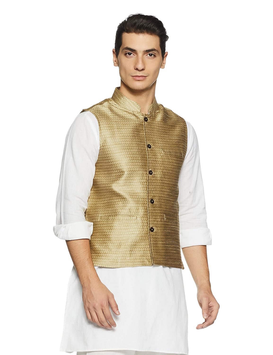 ethnicity men's banded collar jacket