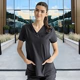B-well Bella Women’s Medical Scrub Set Grey Top Trousers M view 3