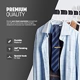 KEPLIN Space Saving White Plastic Coat Hangers 20 Pack Heavy Duty view 3