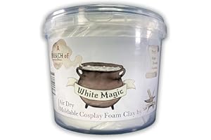 Moldable Cosplay Foam Clay (White) by The Foamory - High Density - 900g - Air Dries Like EVA Foam, Light Weight, Sands and Paints Easily, Non-Toxic