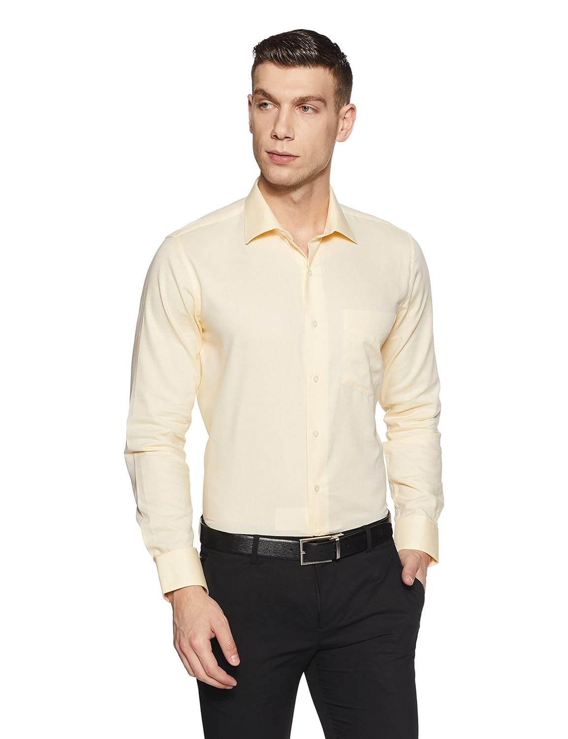 van heusen men's solid slim fit formal shirt