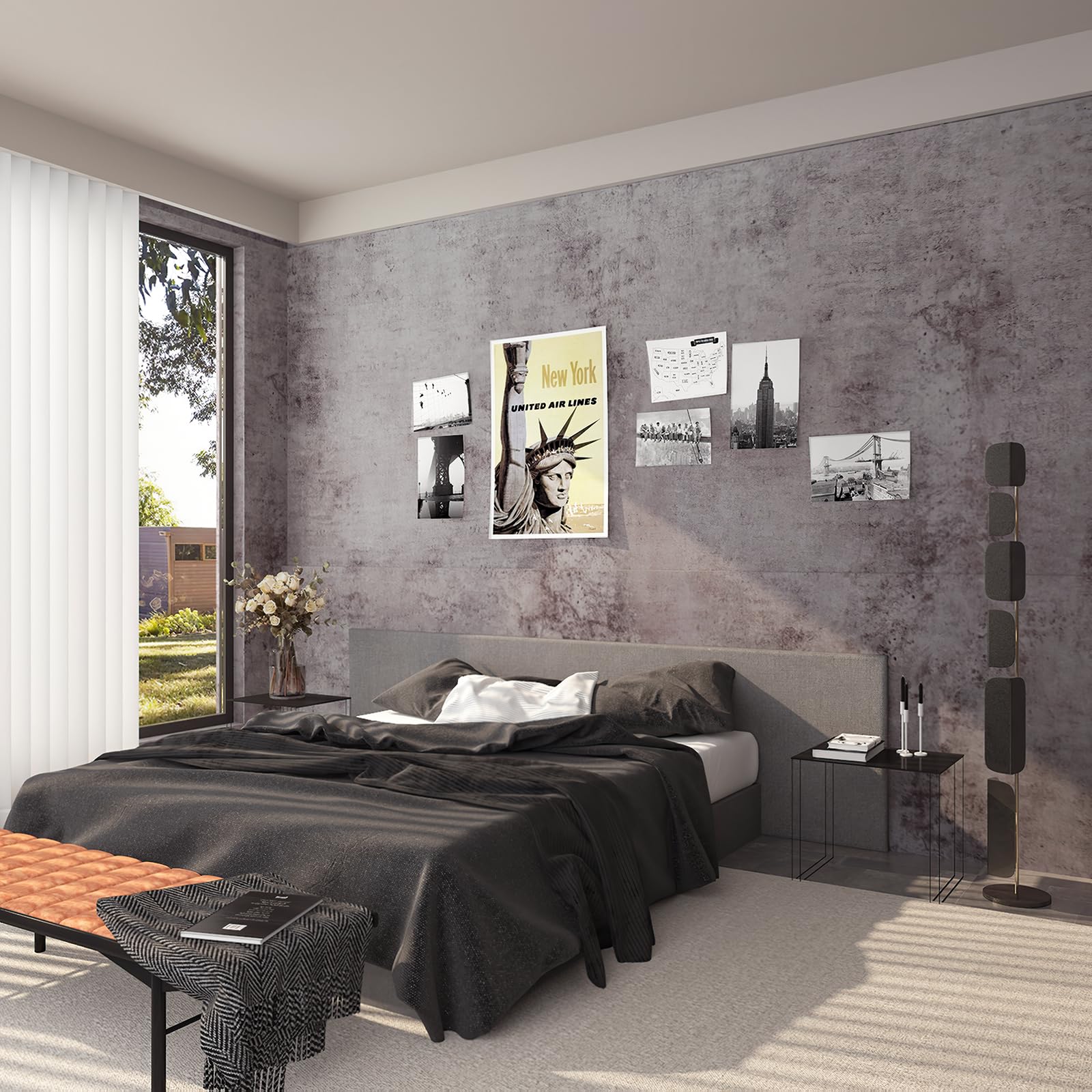 TOTIO EUR-KY83-04-15(40-3) Industrial Style Metal Wallpaper