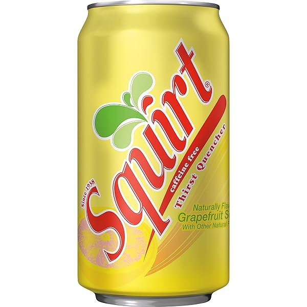 SQUIRT SODA, GRAPEFRUIT, 12 FL OZ CANS, 12 PACK