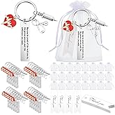 Sureio 72 Pcs Nurse Appreciation Gifts Include 24 Nurse Keychain 24 Organza Bag and 24 Tag Thank You Gifts for Nurse Day