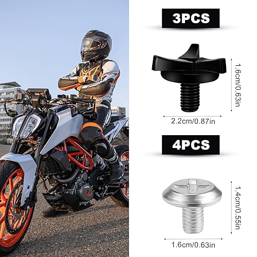 AIEX 7pcs Motorcycle Helmet Screws, Motorcycle Helmet Visor Screws