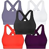 GXXGE Sports Bras for Women High Support Adjustable Straps Padded Cross Back Sport Bra for Workout Yoga Running Gym