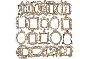 Obujopal 30Pcs Vintage Scrapbook Paper Photo Frame for Scrapbooking Junk Journal Collage Diary Embellishment DIY Photo Album DIY Craft Decoration, 10 Patterns (YSDC1)