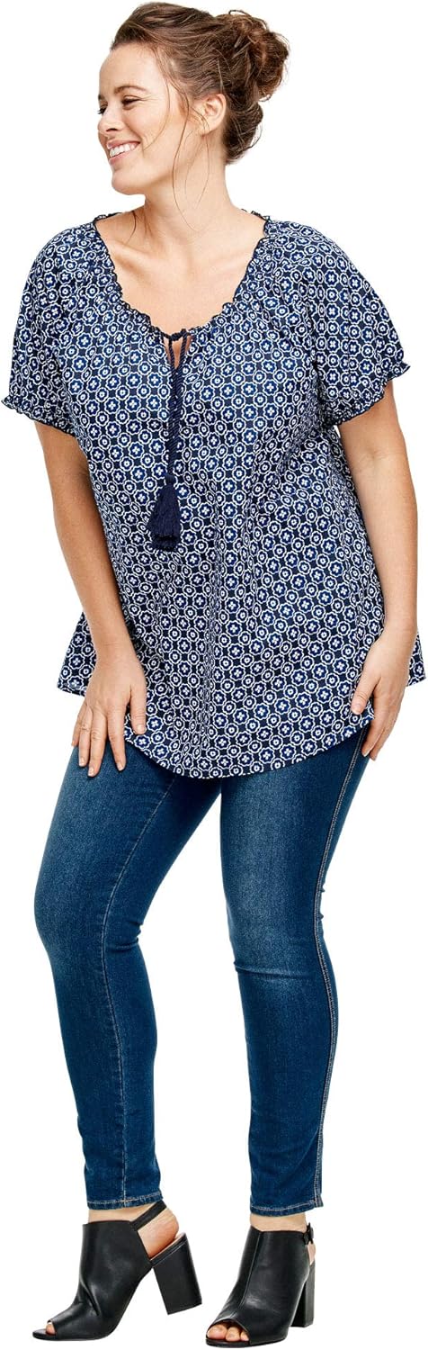 plus size peasant tops amazon