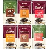 Teeccino Herbal Coffee Sampler – 6 x 30g Trial Size Chicory Coffee Alternatives – French Roast, Vanilla Nut, Hazelnut, Mocha,