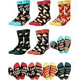 Halfchet 5 Pairs Mexican Taco Socks for Men Women Novelty Cinco De Mayo Taco Socks for Cinco De Mayo Gifts Food Lovers Mexican Fiesta Day Party Favors