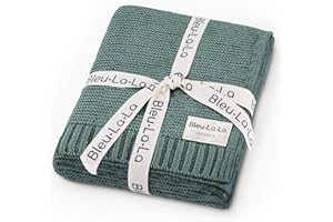 Bleu La La 100% Organic Cotton Baby Swaddle Blanket for Boys and Girls - Soft Warm Cozy Unisex Receiving Cuddle Crib Blanket for Newborns, Infants & Toddlers (Hunter Green, 0-2 Years)