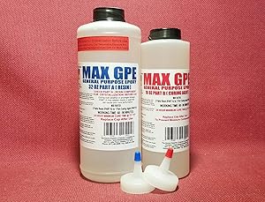 MAX GPE Epoxy Resin System - 48 Ounce Kit Injectable Glue for RV Panel, Wood Sealing, Waterproofing, Impregnating Lay-Up Resin for Fiberglass, Clear, Thin, Slow Setting