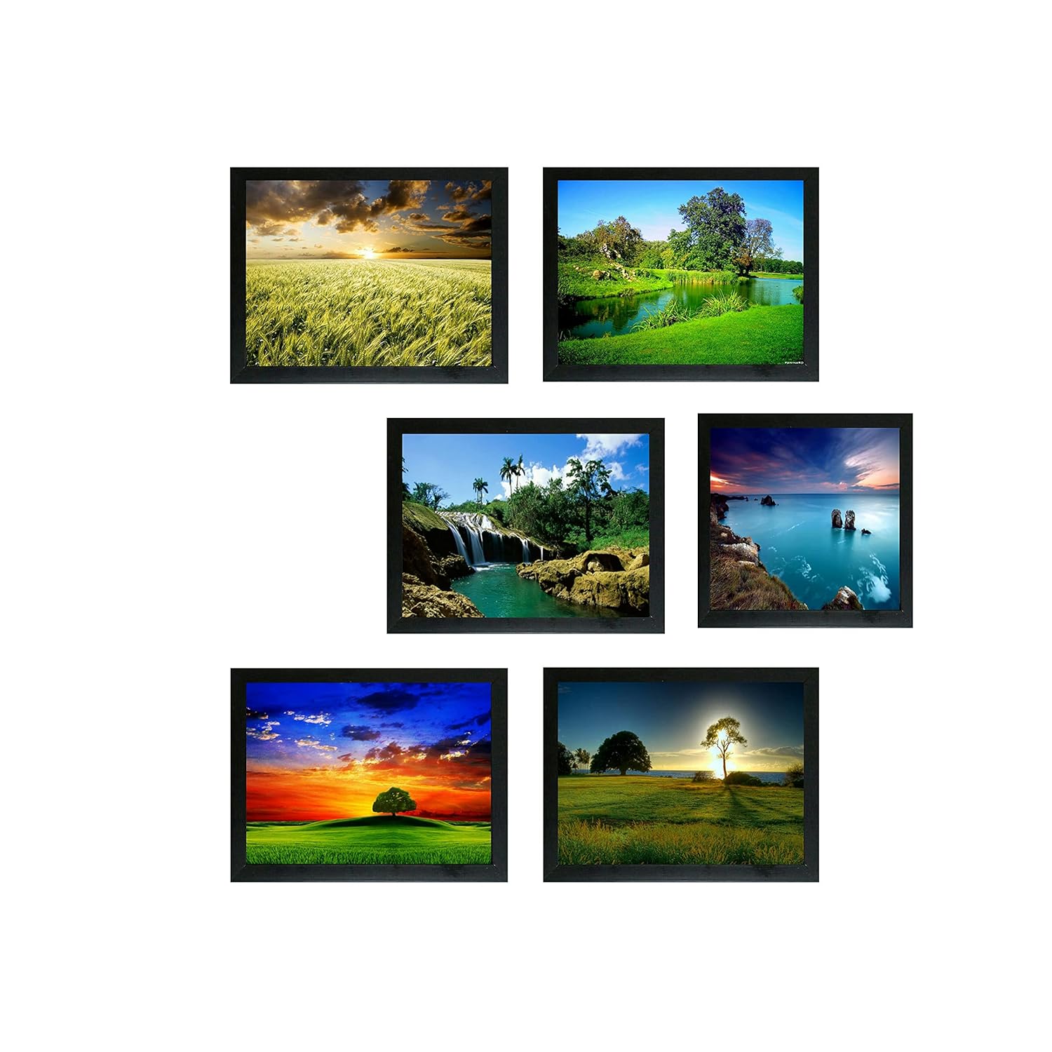 Mom's Creations Set of 6 Wall Hanging Individual Collage Photo Frames