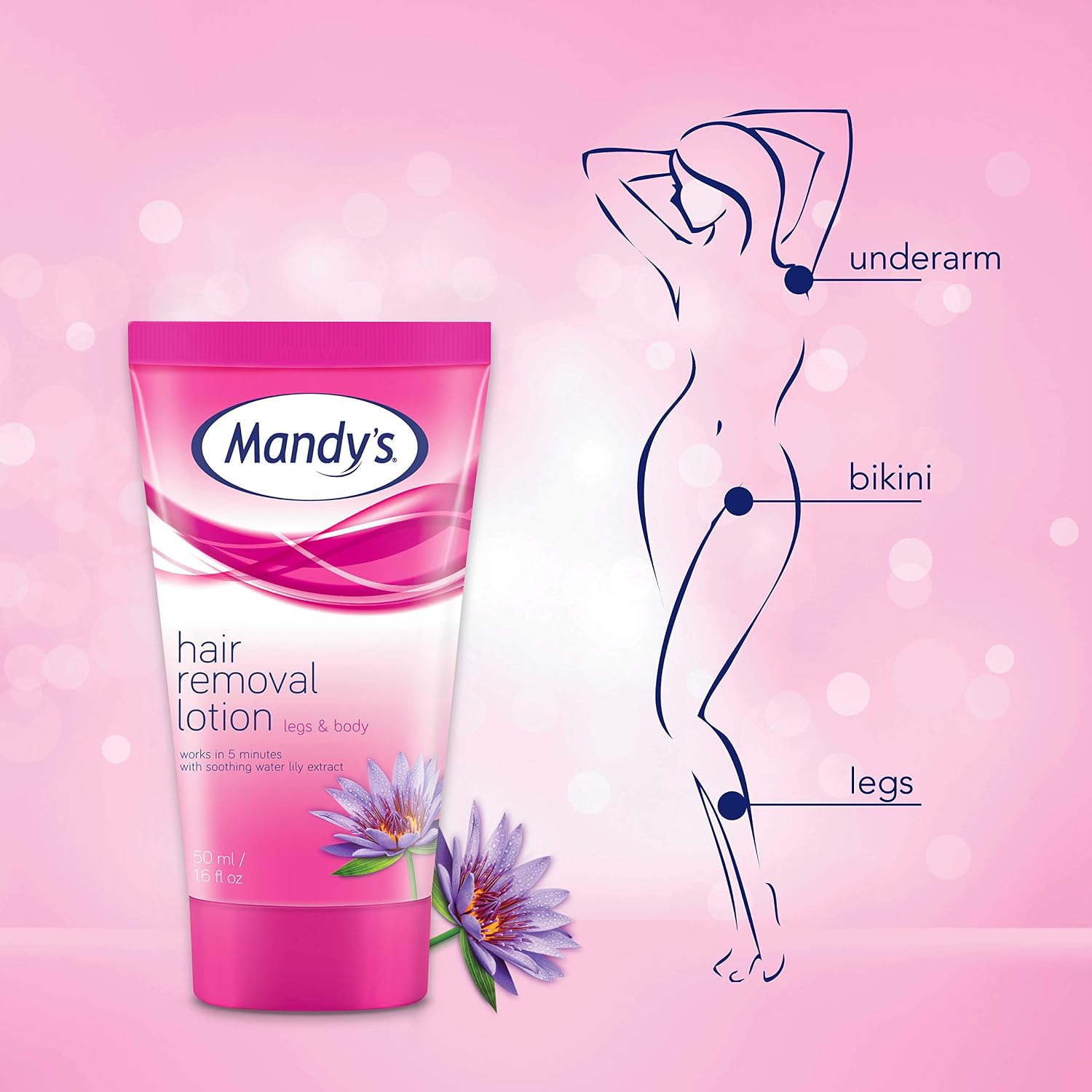 Mandy's Hair Removal Lotion 50 ml, 50 ml (Pack of 1) - Image 5