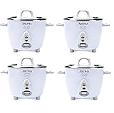 Aroma Simply Stainless Rice Cooker, White [Cooks 3