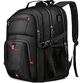 Z-MGKISS Travel Backpack,Extra Large Travel Laptop backpack, Travel Backpack for Men Women with TSA Airline Approved Luggage Bussiness Backpack, Black