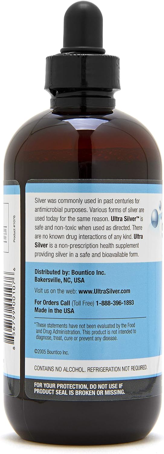 Ultra Silver® Colloidal Silver | 1,000 PPM, 8 Oz (236mL) | Mineral Supplement | True Colloidal Silver - with Dropper: Health & Personal Care