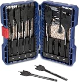 WORKPRO 8-Piece Flat Wood Drill Bit Set 1/4 Inch Quick Change Hex Shank view 9