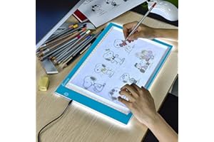 LED Copy Board Portable Tracing Light Box Super Thin Light Box Drawing (LB-A4-r) (A4-P-Blue)