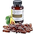 PureC60OliveOil.com C60 Organic Avocado Oil Capsules Pills 100ml / 3.4 Fl Oz - 99.99% Carbon 60 Solvent Free 80mg - Food Grade - Carbon 60 Avocado Oil - from The Leading Global Producer