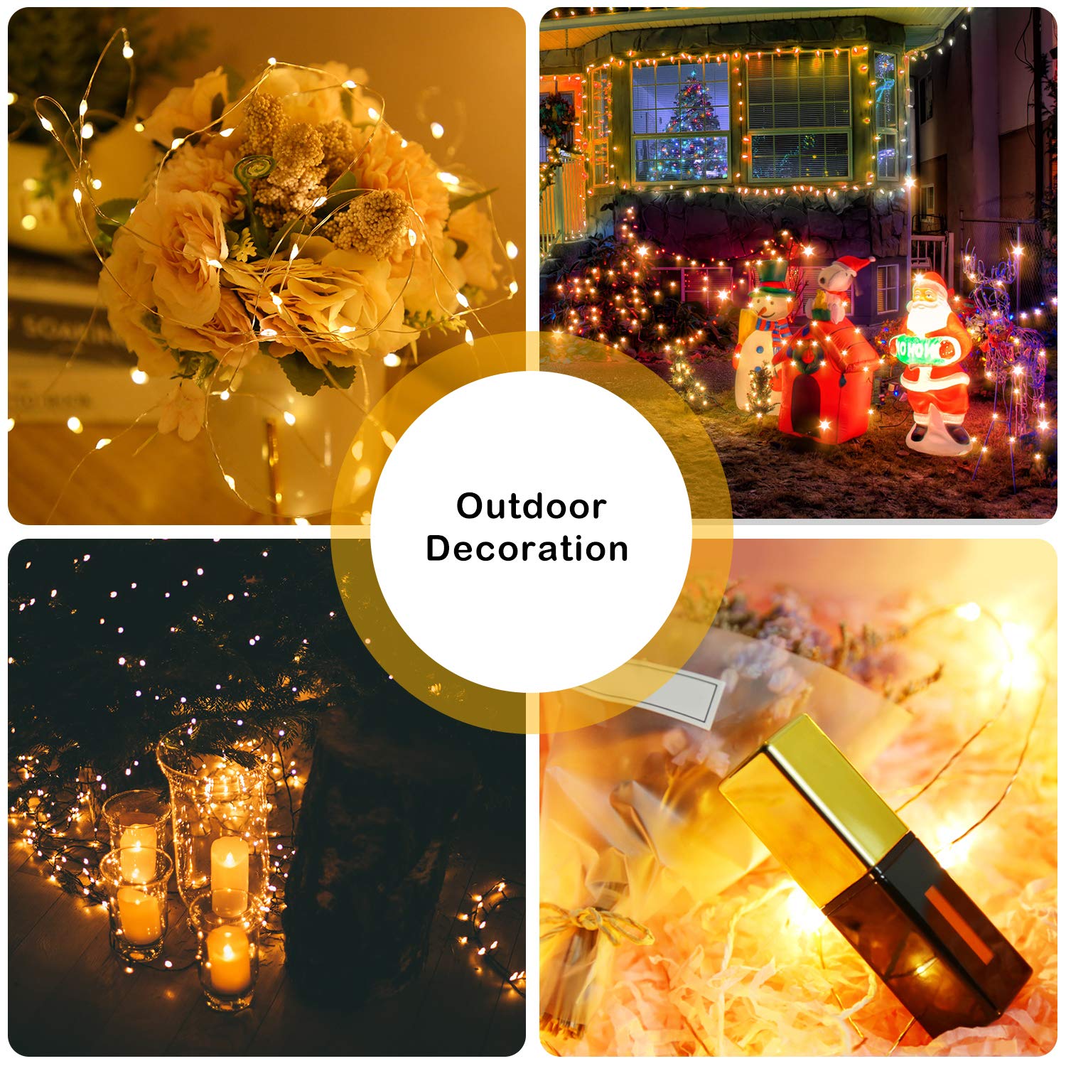 Craftersmark 100 Micro LED Fairy String Light Battery Powered 33ft Long Ultra Thin String Copper Wire Lights with Remote Control and Timer Perfect for Christmas, Thanksgiving, Wedding, Party, Bedroom