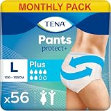TENA Pants Plus Large L Monthly Pack Absorbent Disposable Underwear Unisex