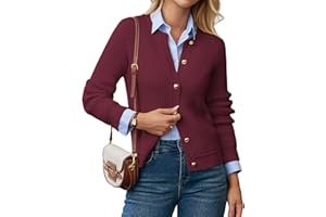 GRACE KARIN Knit Cardigan Sweaters for Women Long Sleeve Ribbed Button Up Sweater 2025 Fall Casual Jacket