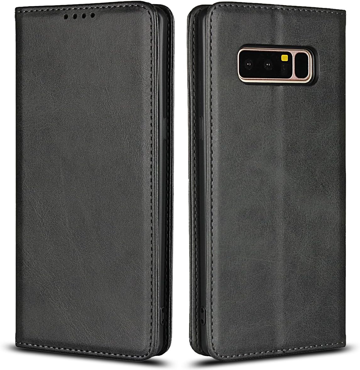 Note 8 Case, Galaxy Note 8 Case, PU Leather Case Kickstand Flip Case with Card Slots for Samsung Galaxy Note 8, Black
