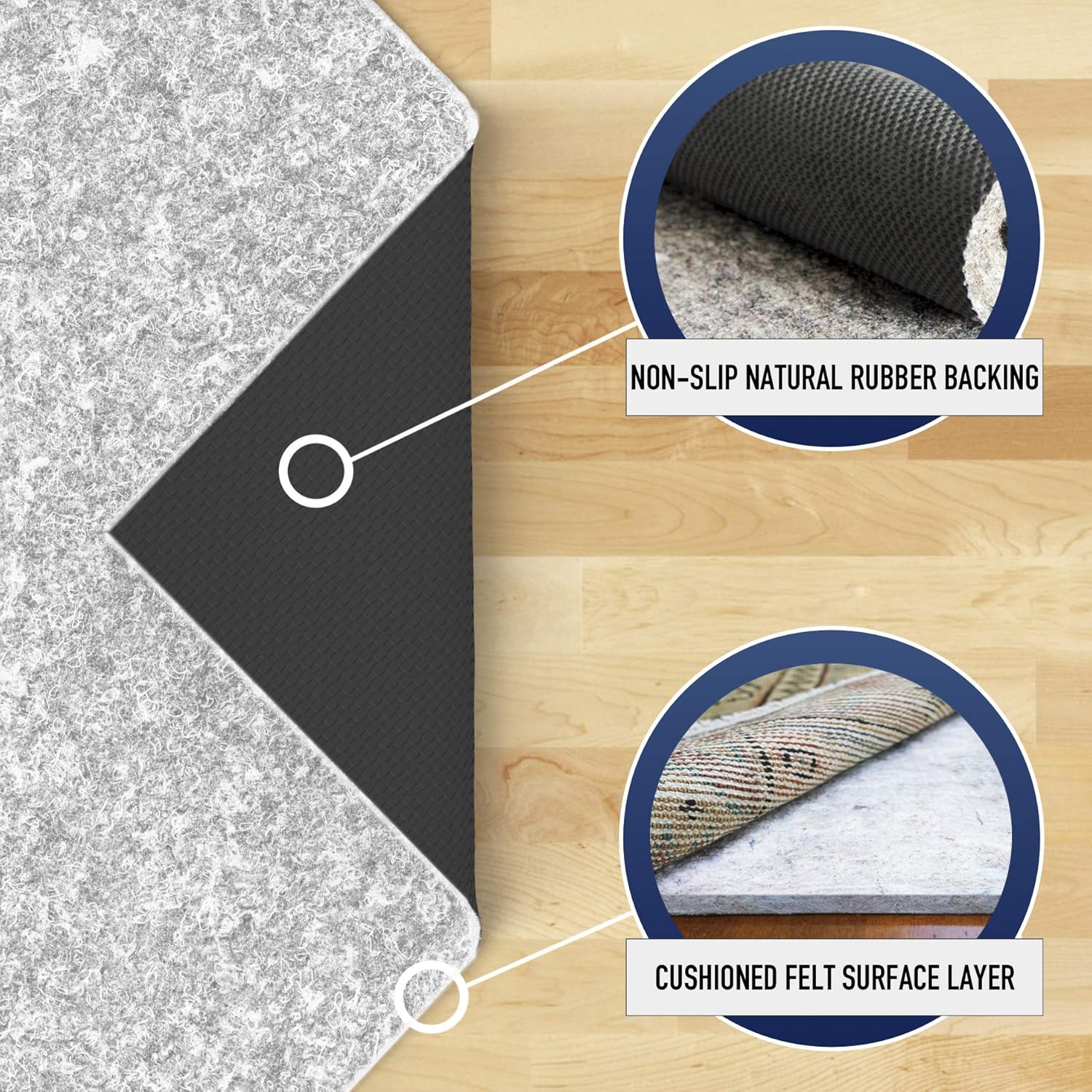 Cut to Size for a Perfect Fit Safe for All Floors and Finishes