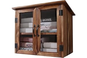 WONFUlity Library Box Outdoor,Free Library Box Little Outdoor Book Storage,Wood Cabinet for DIY Neighborhood Community School Sharing Books, Literature, Newspapers, Food, Art (brown, 22x20x18.5)